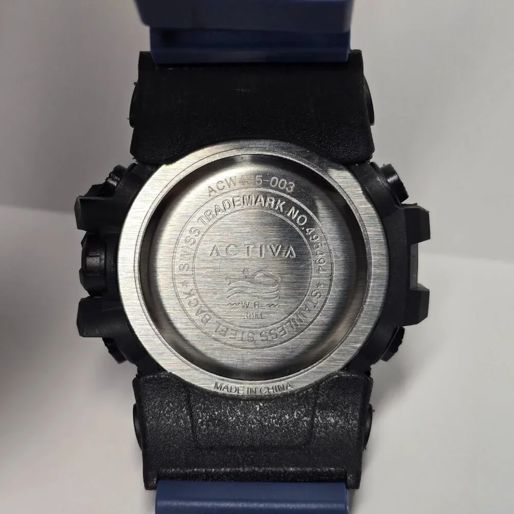 Activa Endurance X Invicta Men's Digital Watch - 54.5mm. Blue Camo (ACW435-003)